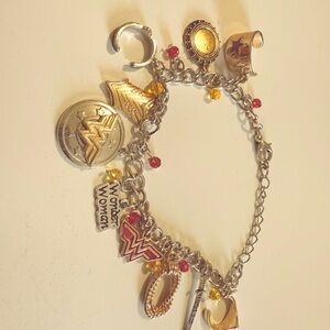 Wonder Woman Charm Bracelet - Gold and Silver